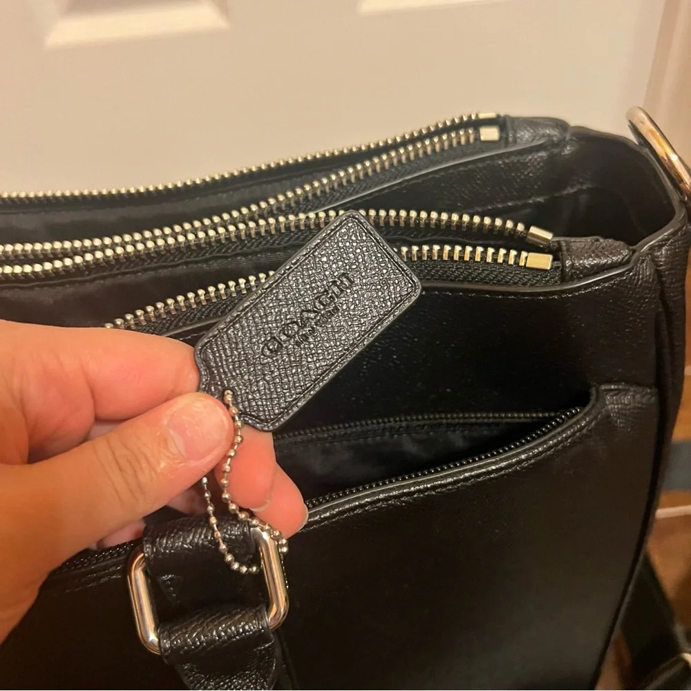 Coach Black Leather Briefcase for Men